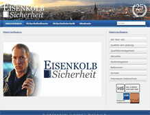Tablet Screenshot of eisenkolb-sicherheit.de